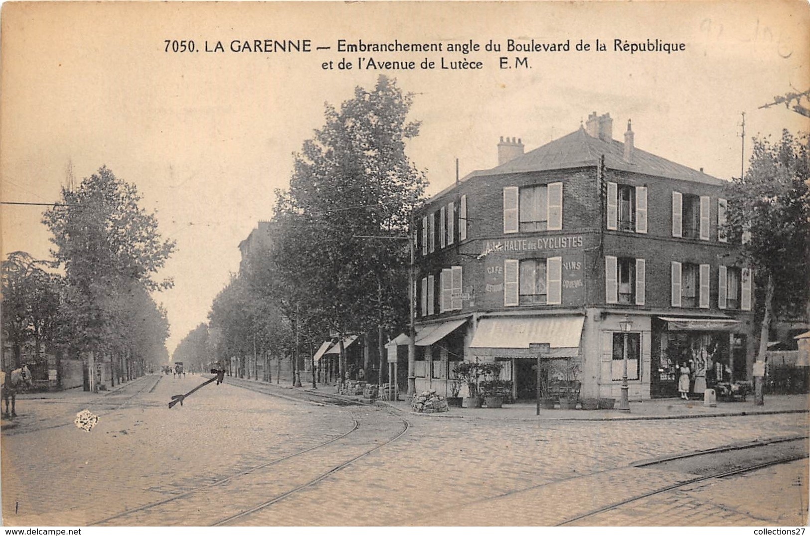 92-LA GARENNE- EMBRANCHEMENT ANGLE DU BLD DE LA REPUBLIQUE ET DE L'AVENUE DE LUTECE E.M. - La Garenne Colombes