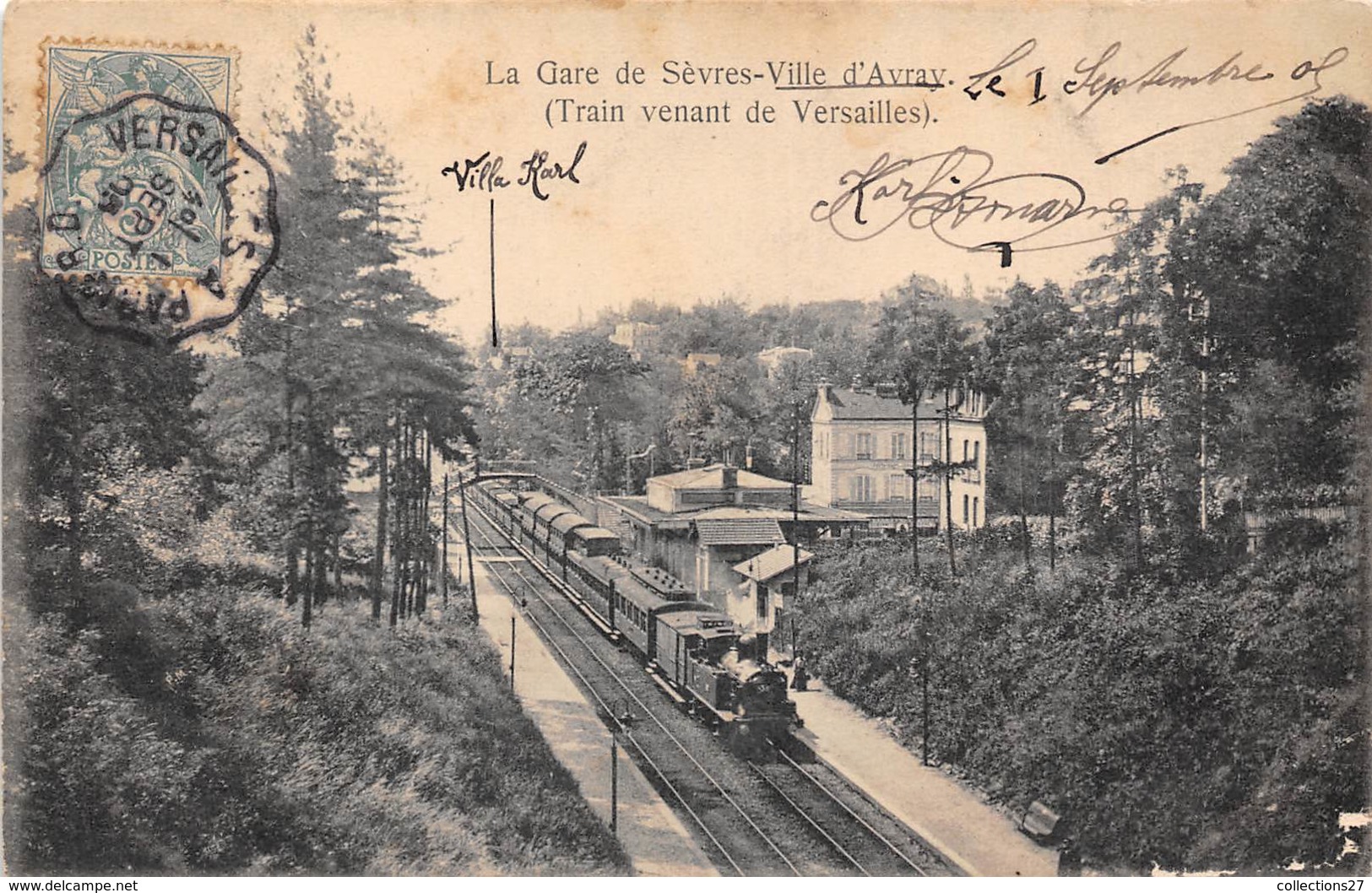 92-SEVRES- LA GARE DE SEVRES -VILLE D'AVRAY- TRAIN VENANT DE VERSAILLES - Sevres