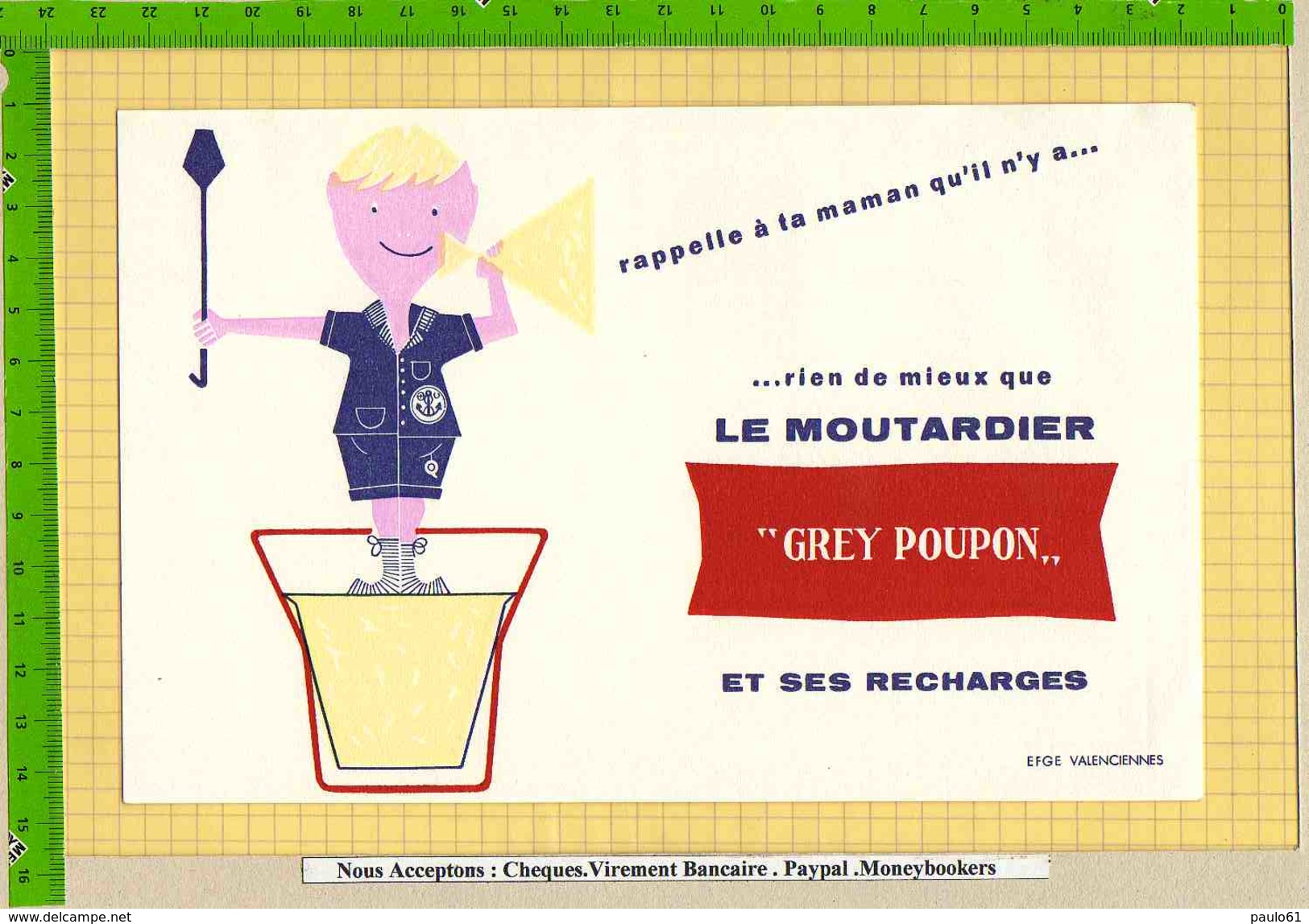 BUVARD : Le Moutardier "GREY POUPON " - Moutardes