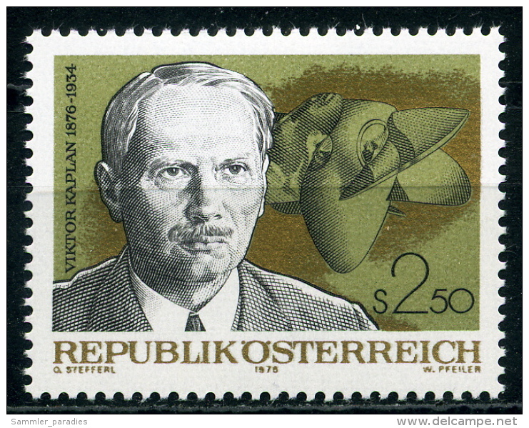 Österreich - Michel 1534 - ** Postfrisch - Viktor Kaplan - Wert: 0,50 Mi€ - Unused Stamps