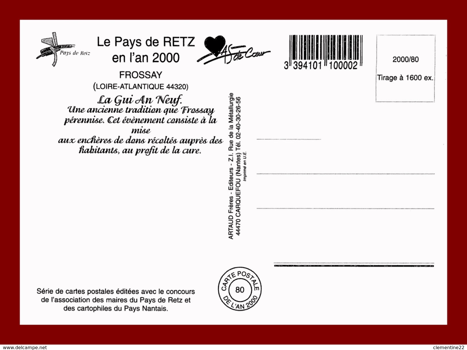 Dept 44 *  Le Pays De Retz  *  Frossay     ( Scan Recto Et Verso ) - Frossay