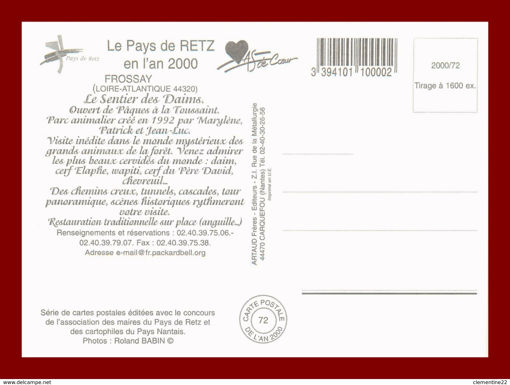 Dept 44 *  Le Pays De Retz  *  Frossay     ( Scan Recto Et Verso ) - Frossay