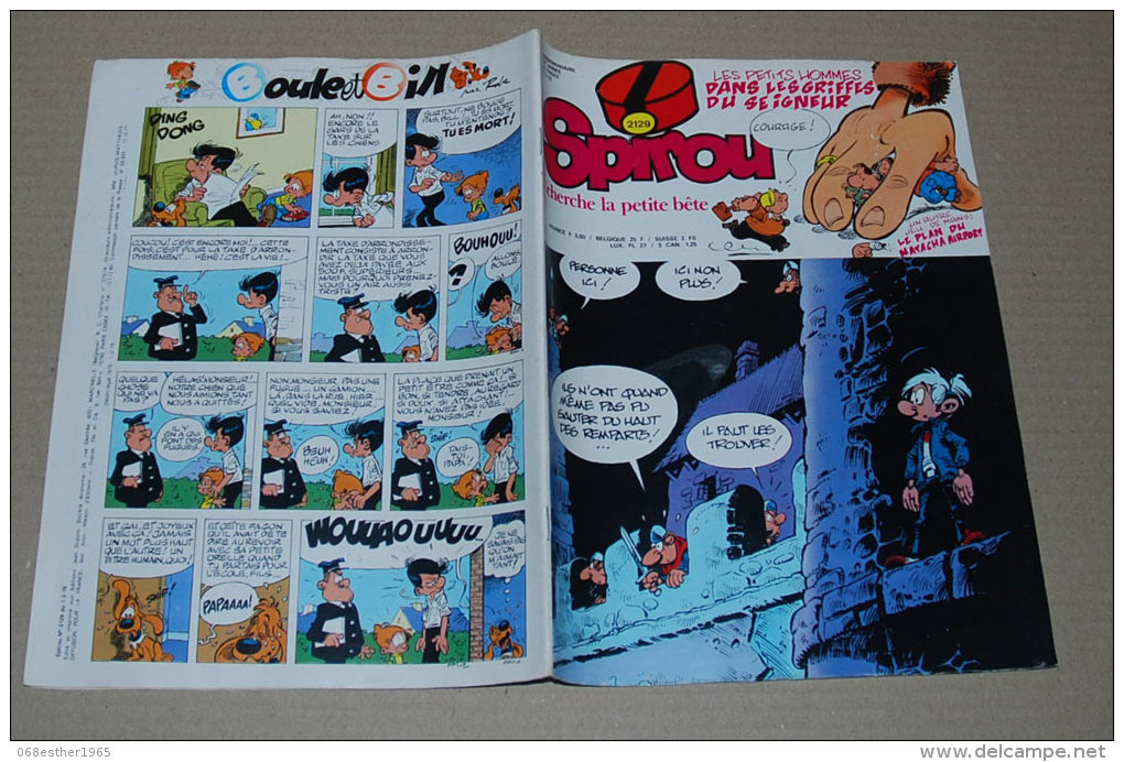 Spirou 2129 01/02/1979 Couv Petits Hommes Par Seron + Sup Poster Montage - Spirou Magazine