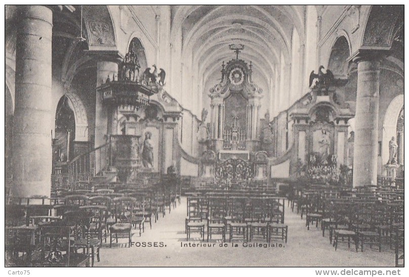 Fosses 95 - Intérieur Collégiale - 1919 - Edition Duculot-Roulin - Fosses