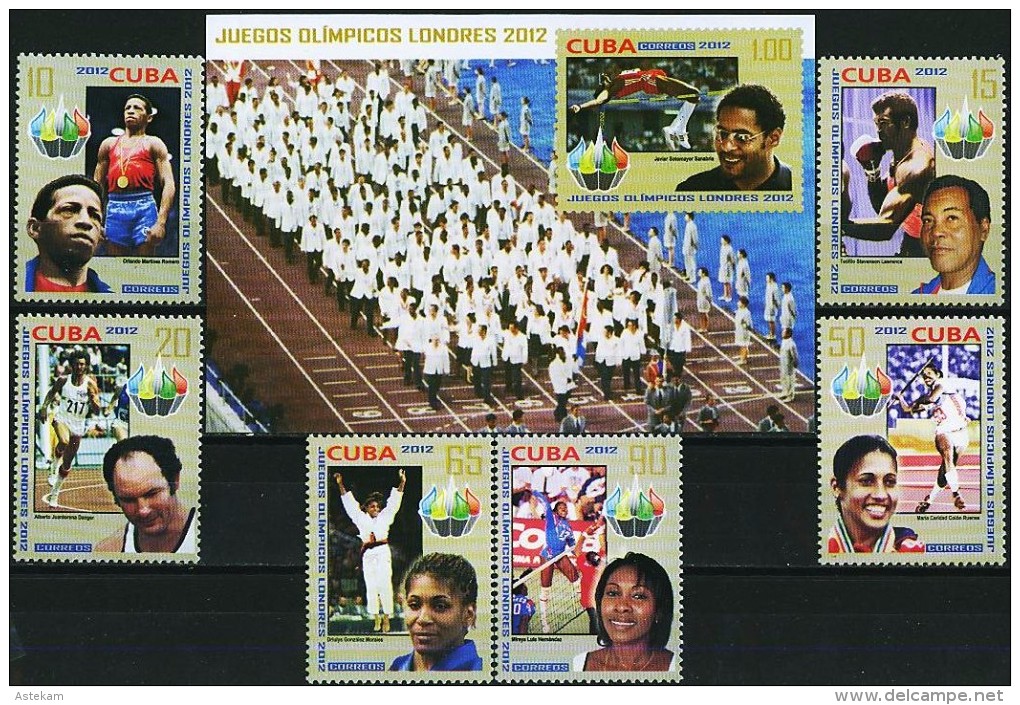 CUBA 2012, SPORT, OLYMPIC GAMES In LONDON, COMPLETE MNH SET+Bl. GOOD QUALITY, *** - Neufs