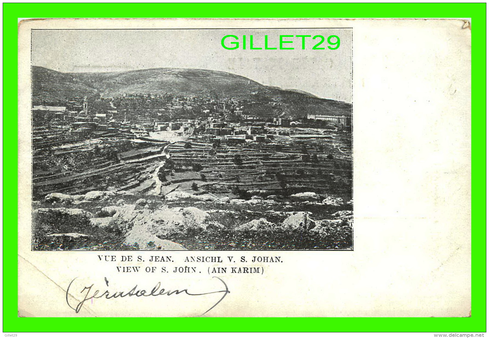 GALILÉE, PALESTINE - KANA-GALILAEAR - CIRCULÉE EN 1907 - ENDOS NON DIVISÉ - - Palestine