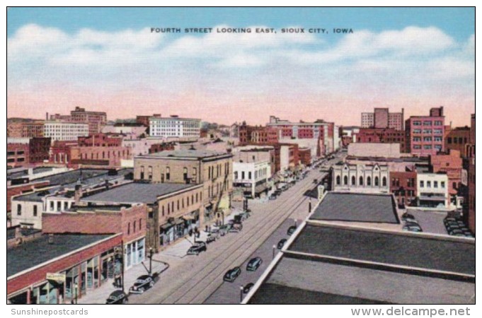 Iowa Sioux City Fourth Street Looking North - Sioux City