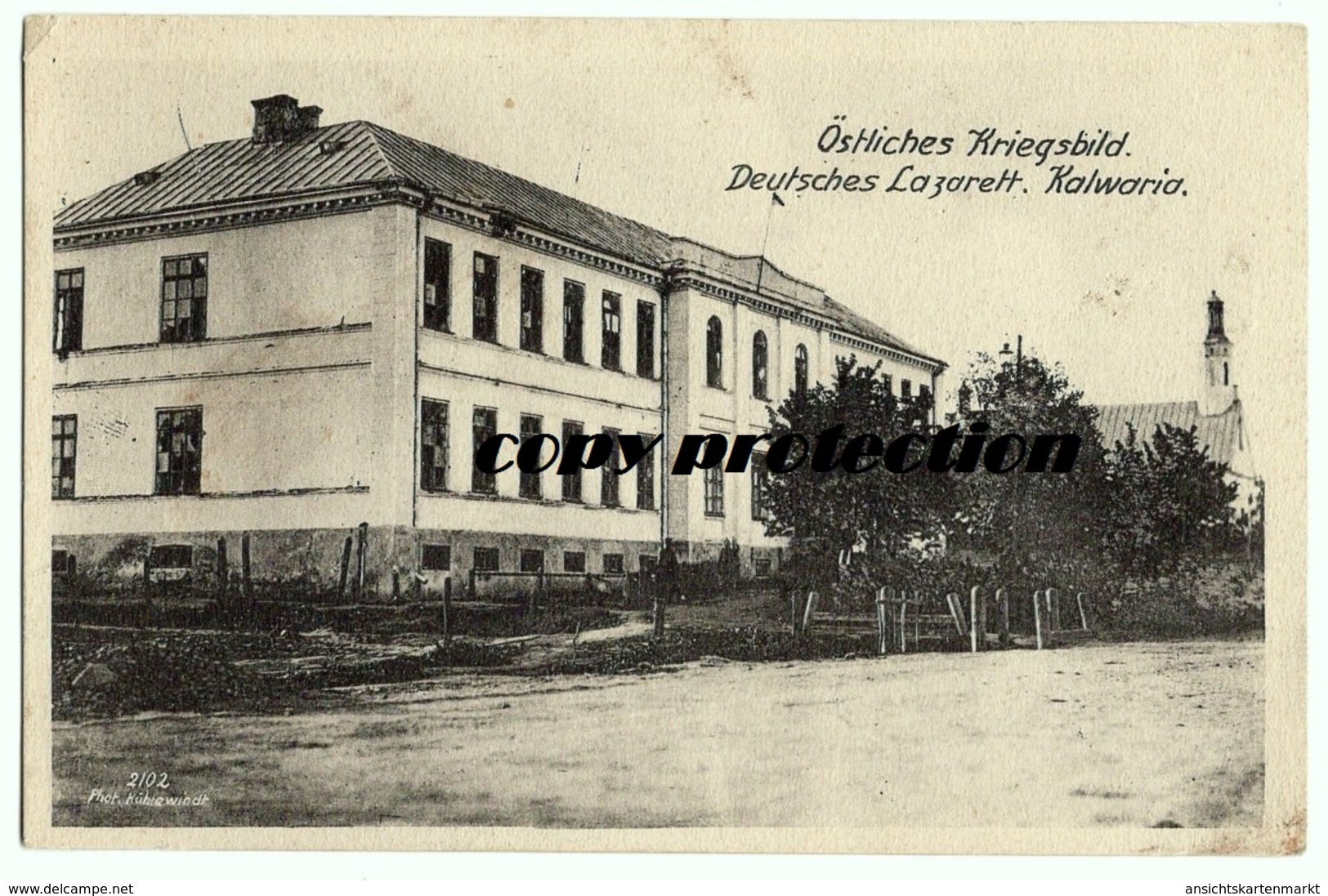 Deutsches Lazarett In KALWARIA, Östliches Kriegsbild, 1. Weltkrieg, Alte Ansichtskarte - Polen