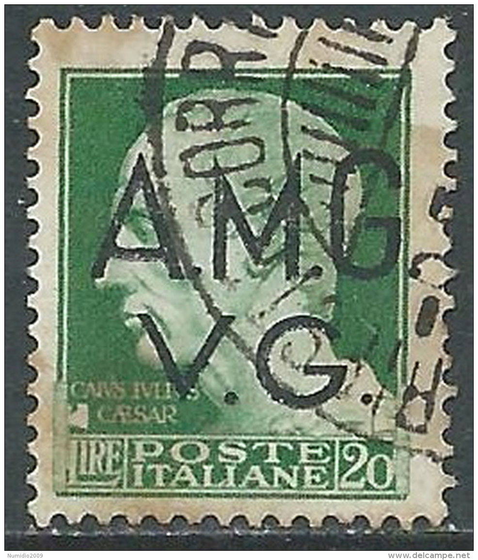 1945-47 TRIESTE AMG VG USATO IMPERIALE 20 LIRE - L2 - Used