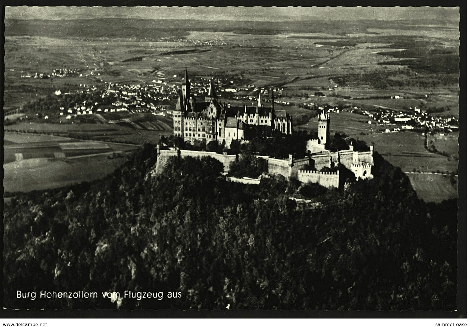 Burg Hohenzollern Vom Flugzeug Aus  -  Ansichtskarte Ca.1960    (7142) - Sigmaringen