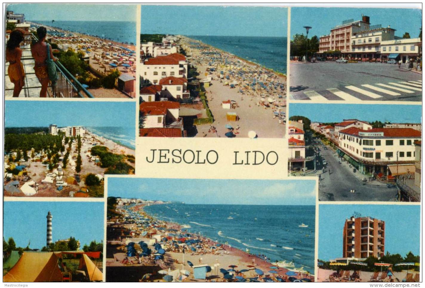 JESOLO LIDO  VENEZIA  Vedutine  Spiaggia  Alberghi Piazze  Faro - Venezia