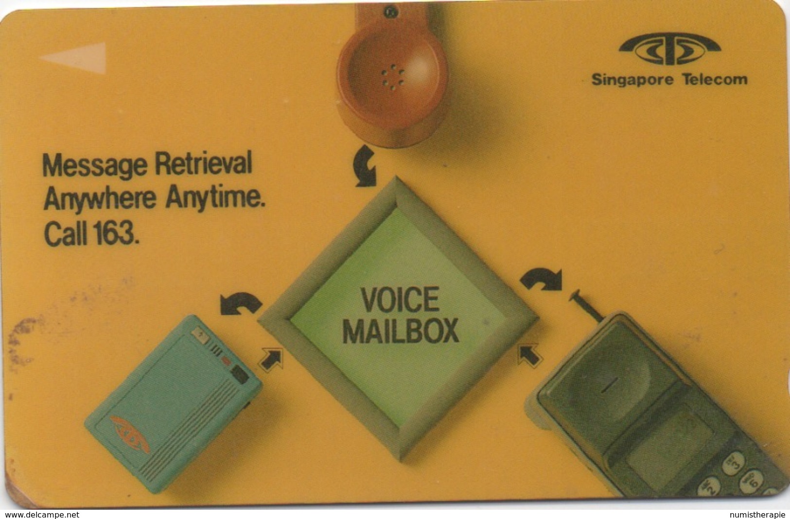 Singapore Telecom : Voice Mailbox : Message Retrieval Anywhere Anytime. Call 163 - Singapour