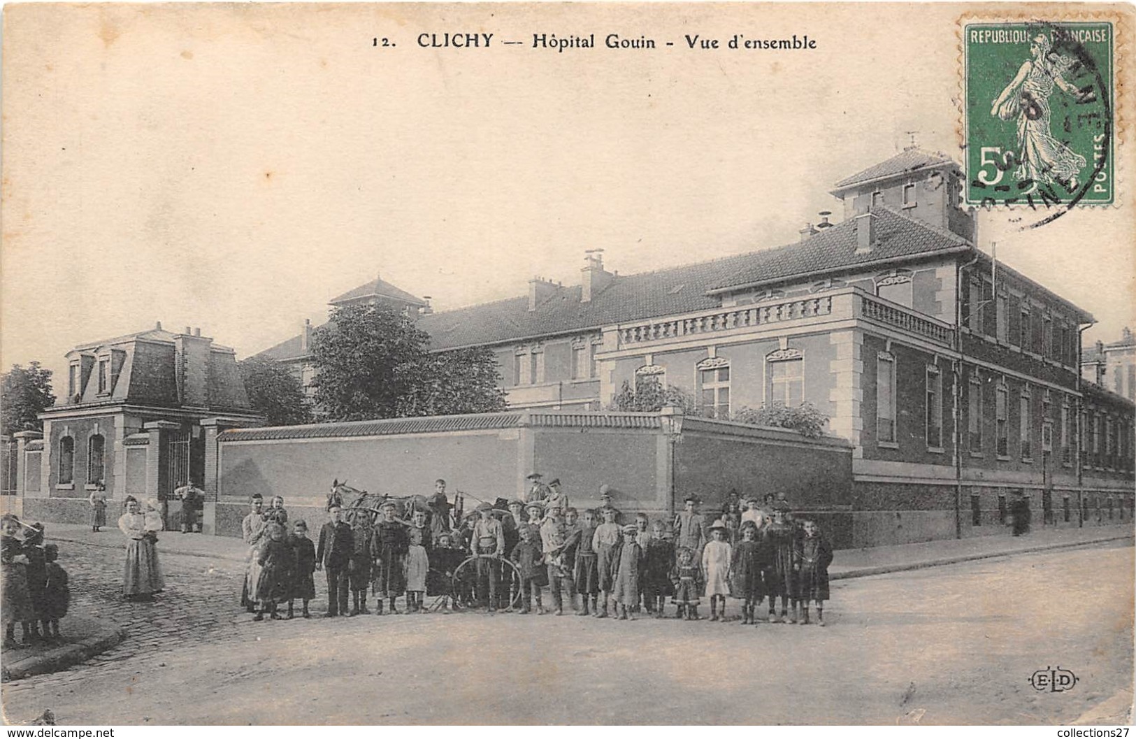 92-CLICHY- HÔPITAL GOUIN, VUE D'ENSEMBLE - Clichy