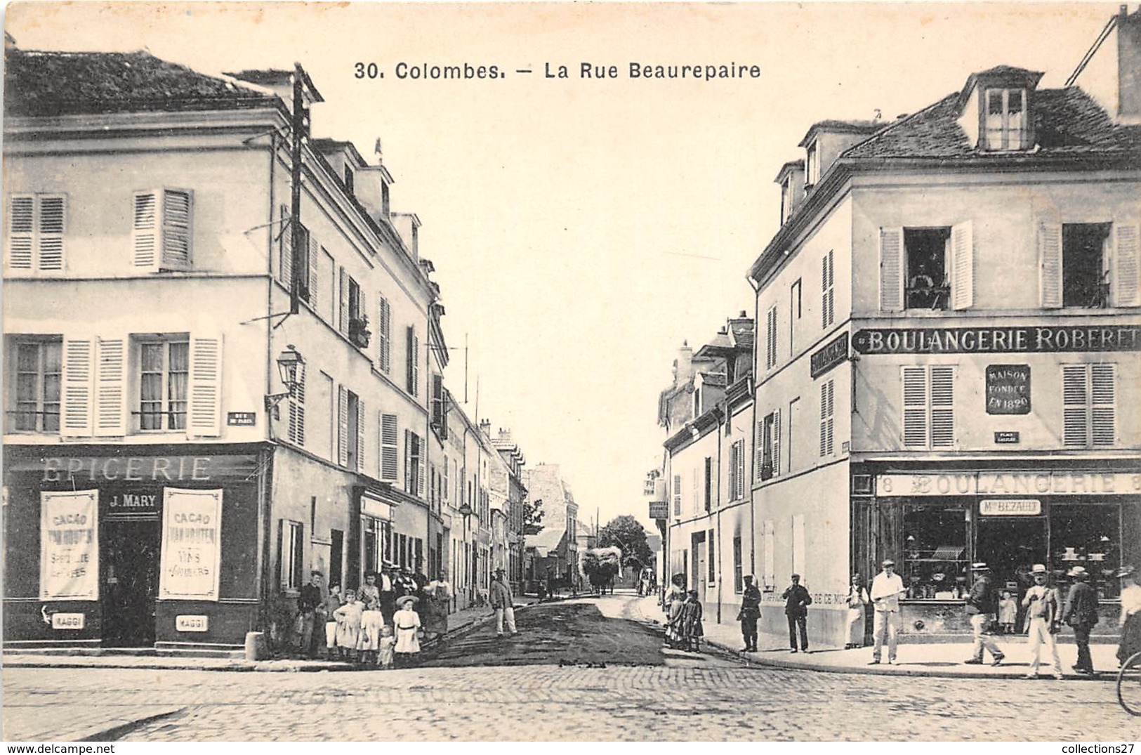 92-COLOMBES- LA RUE DE BEAUREPAIRE - Colombes