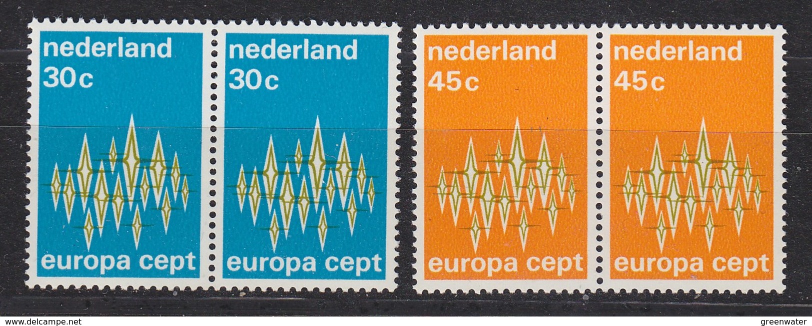 Europa Cept 1972 Netherlands 2v  Pair ** Mnh (35290D) - 1972