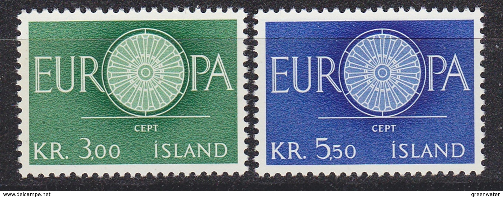 Europa Cept 1960 Iceland 2v ** Mnh (35291) Promotion - 1960