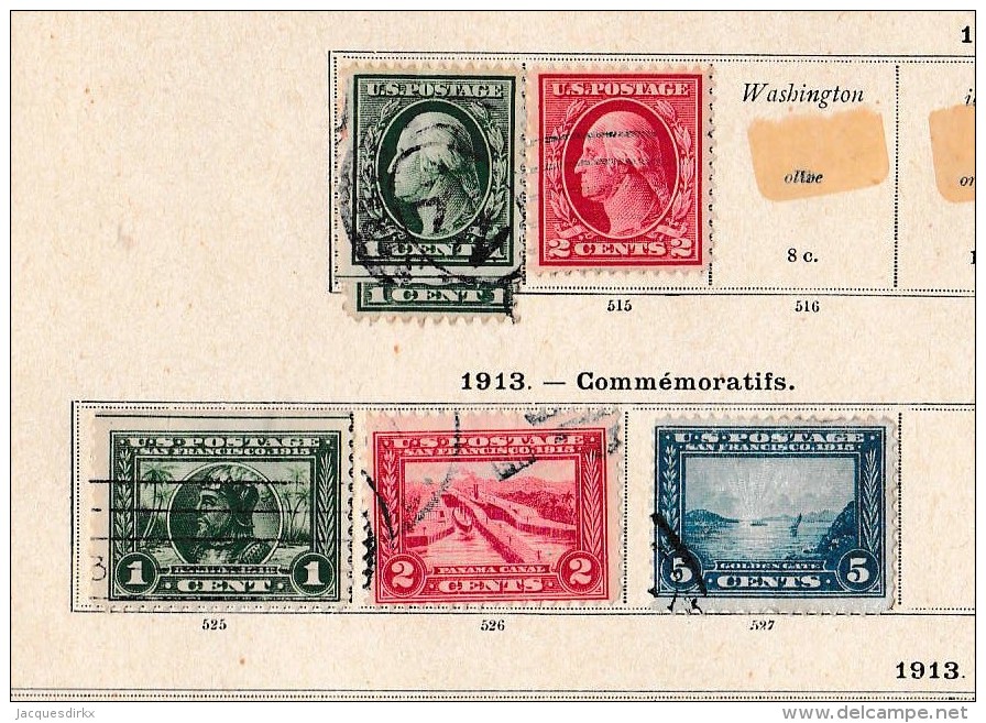 USA   .            Pagina Met Zegels       .          /           .    Page With Stamps - Used Stamps