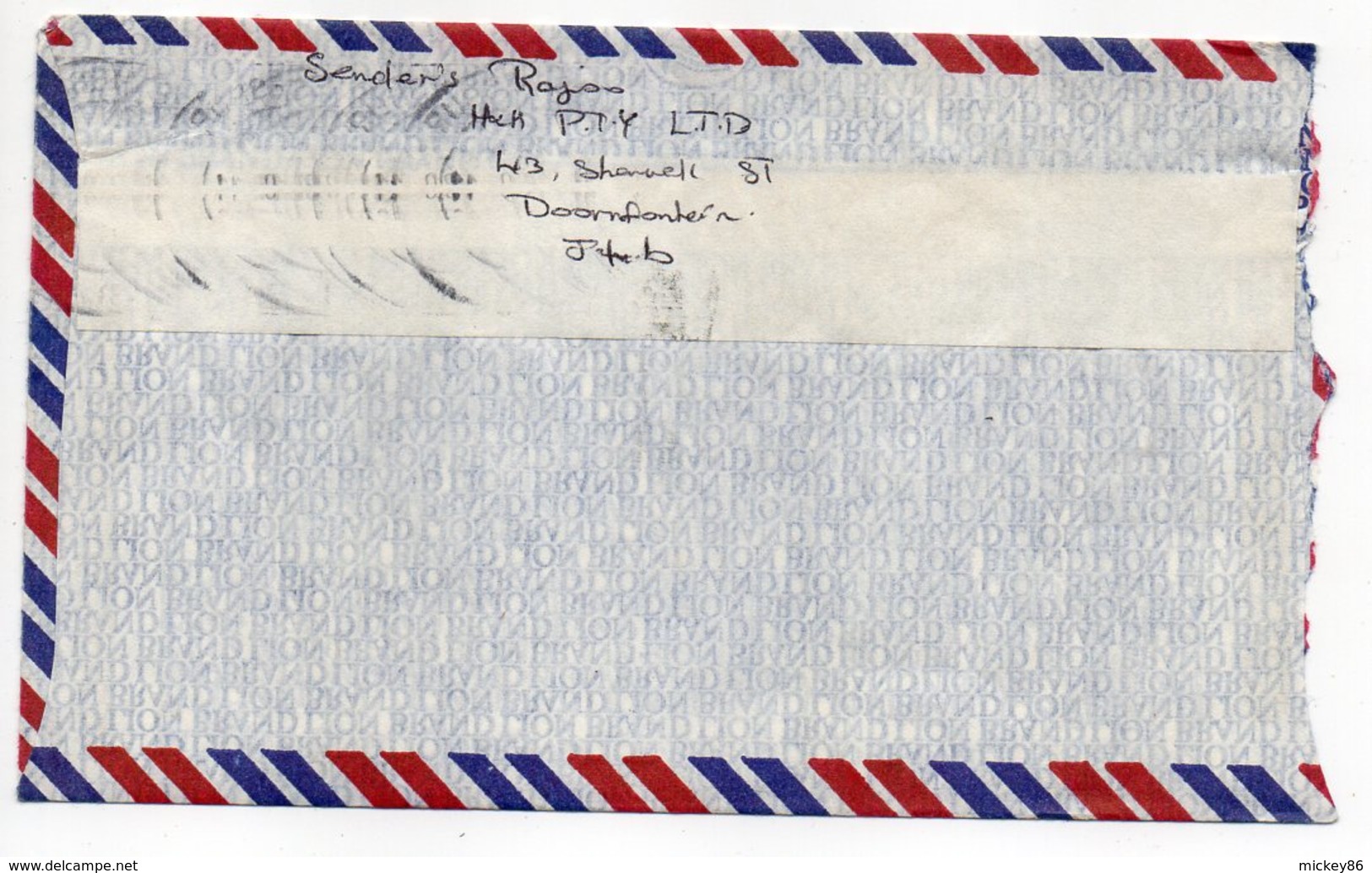 Afrique Du Sud--1980--lettre De DOORNFONTEIN JOHANNESBURG Pour PARIS (France)--timbres (fleurs) Sur Lettre- - Lettres & Documents