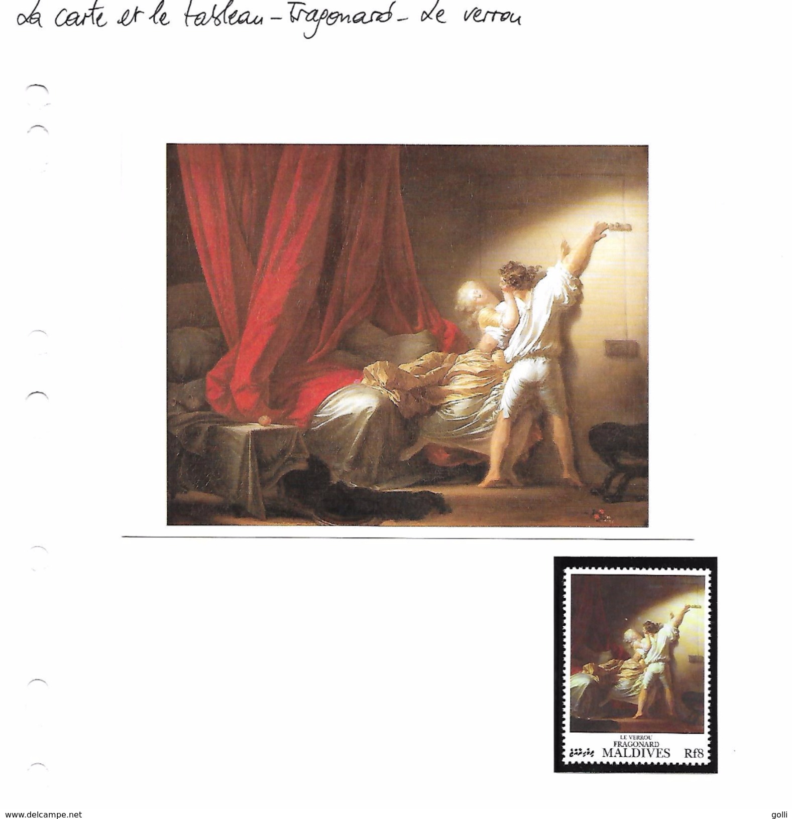 La Carte Et Le Tableau - Fragonard - Le Verrou - Other & Unclassified