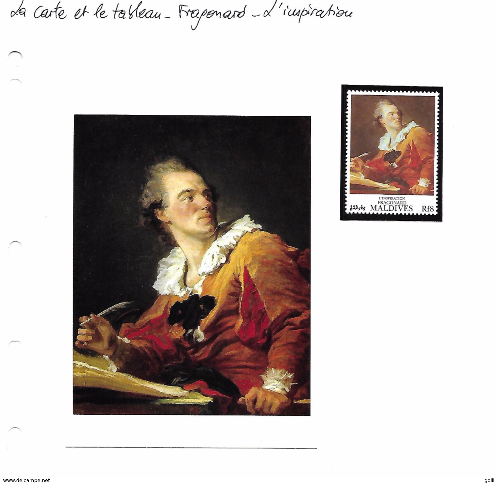 La Carte Et Le Tableau - Fragonard - L'inspiration - Other & Unclassified