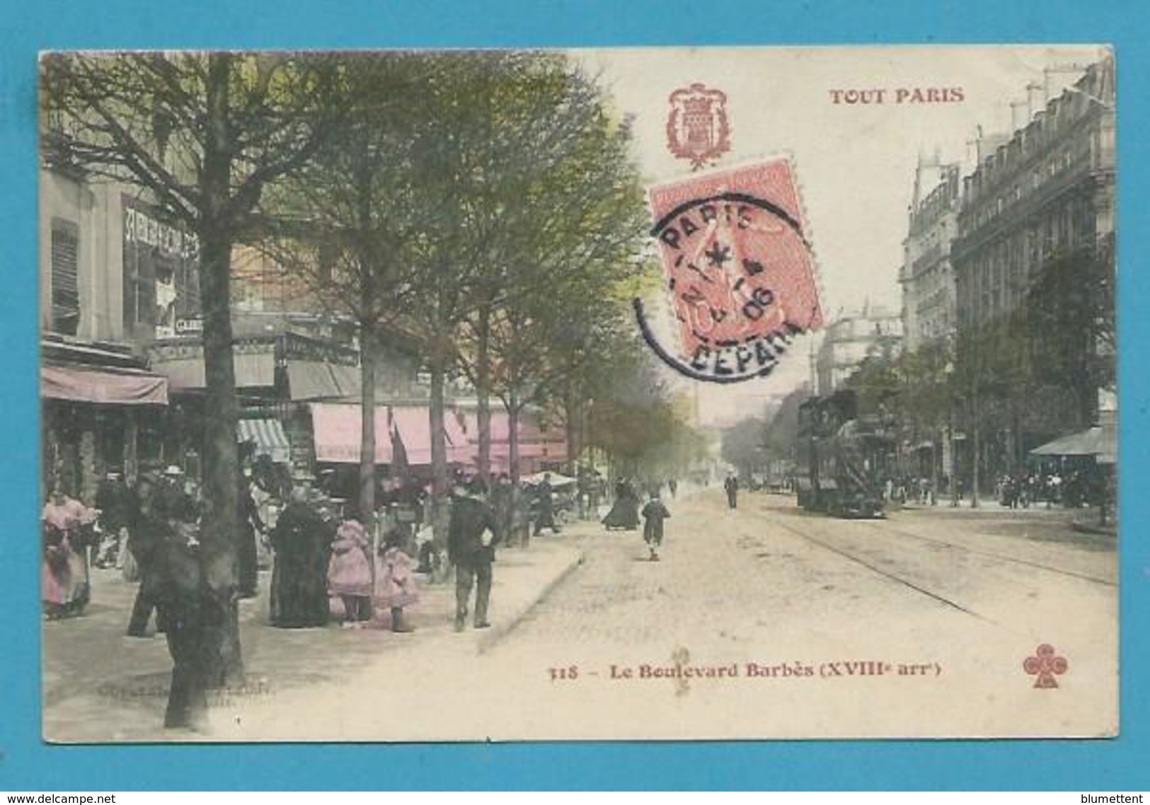 CPA TOUT PARIS 318 - Boulevard Barbès (XVIIIème Arrt.) Edition FLEURY - District 18