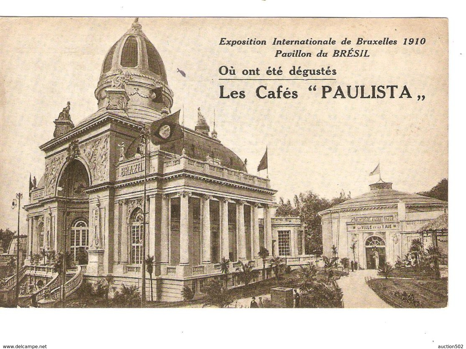 TP 81 S/CP Publicitaire Café Paulista Expo BXL 1910 Roulette BXL 1911 V.E/V PR4314 - Rollenmarken 1910-19