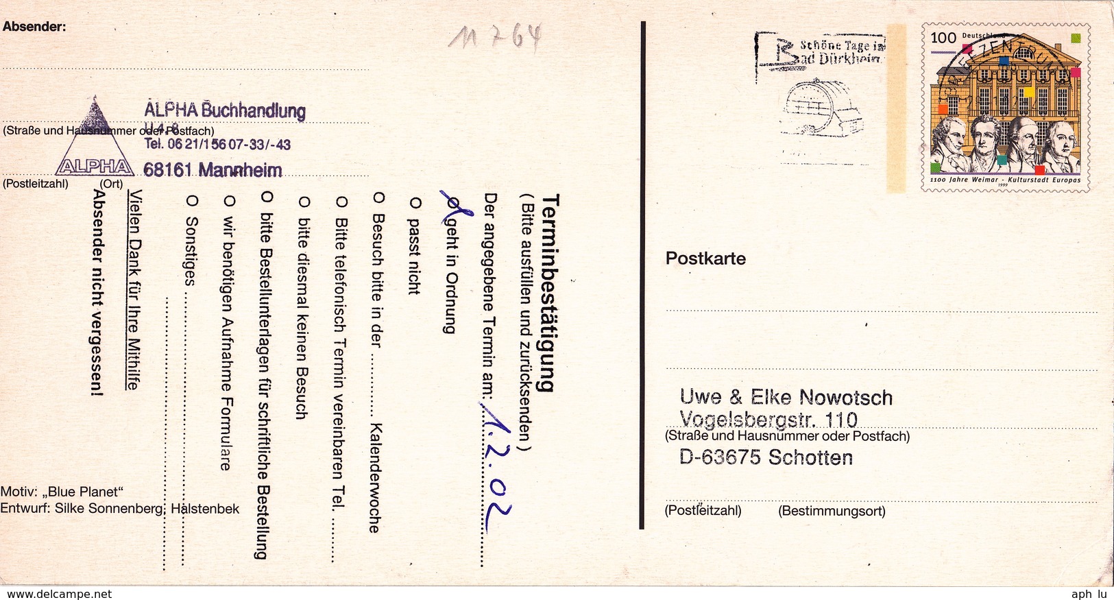 Bund, PSo 59/03, Gebraucht (i078) - Cartoline - Usati