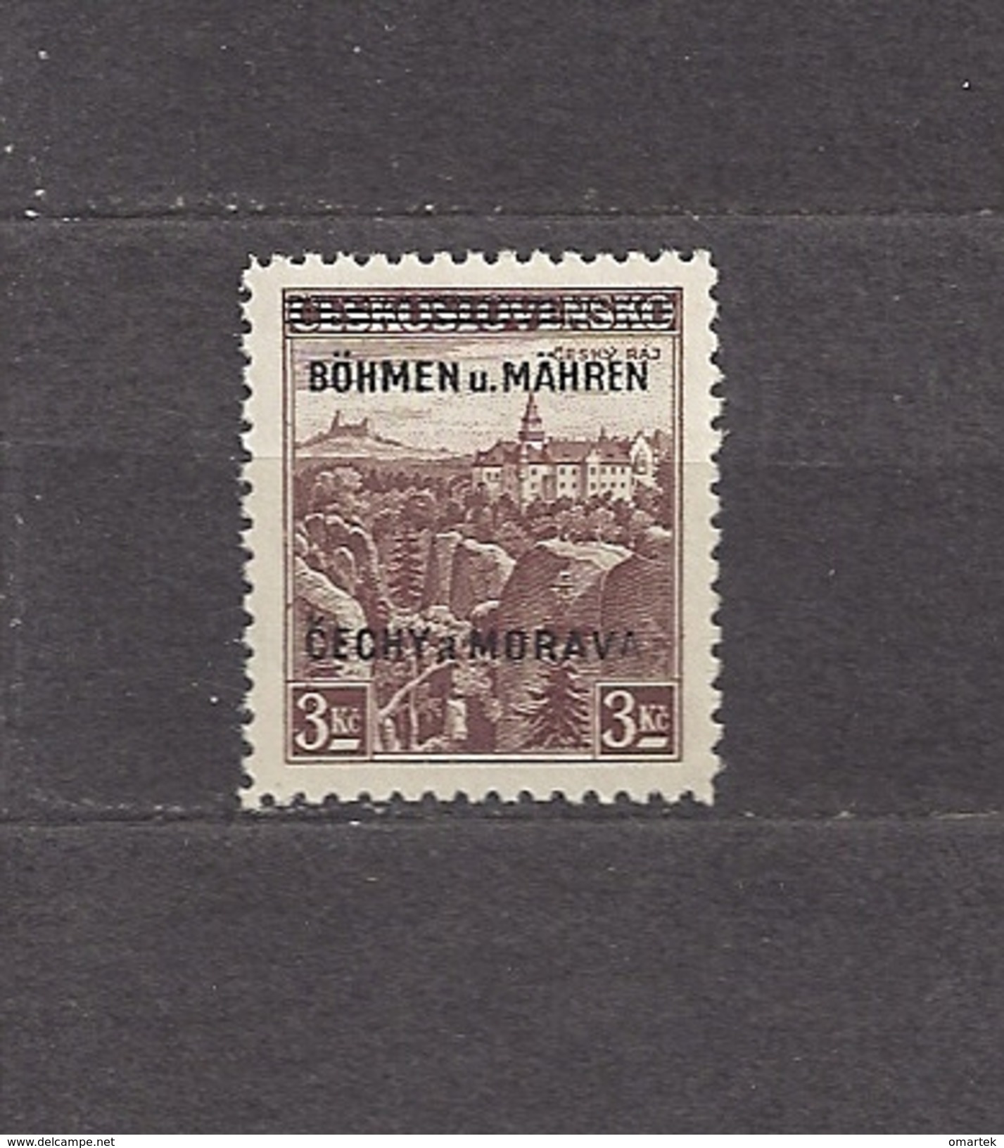 Bohemia & Moravia 1939 MNH ** Mi 16 Sc 16 Stamps Of Czechoslovakia Cesky Raj Overprinted In " BÖHMEN U. MAHREN " Geprüft - Unused Stamps
