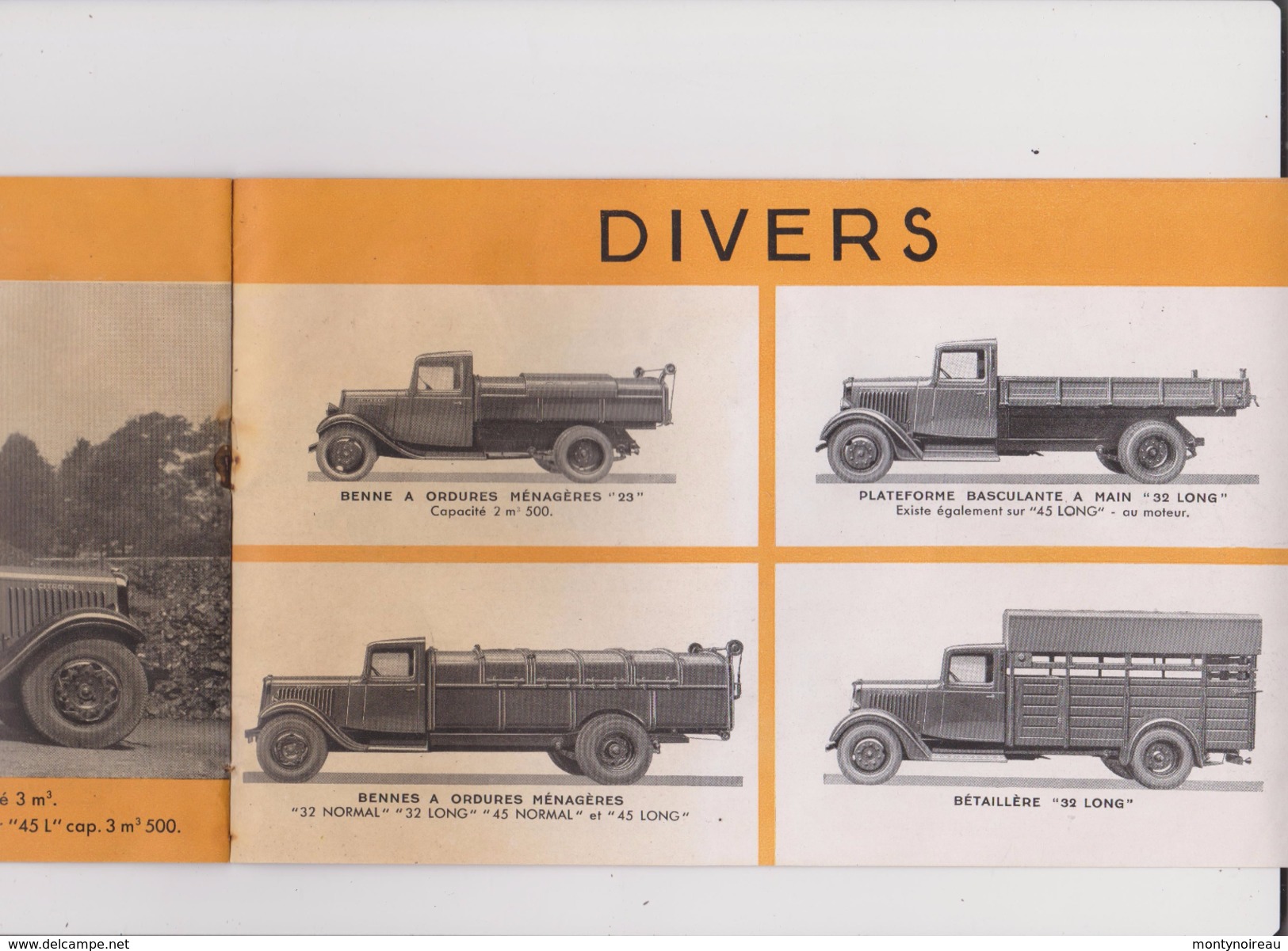 Vieux Papier : Citroën  Camion  Brochure , Poids  Lourds , Paris   Usine - Non Classés