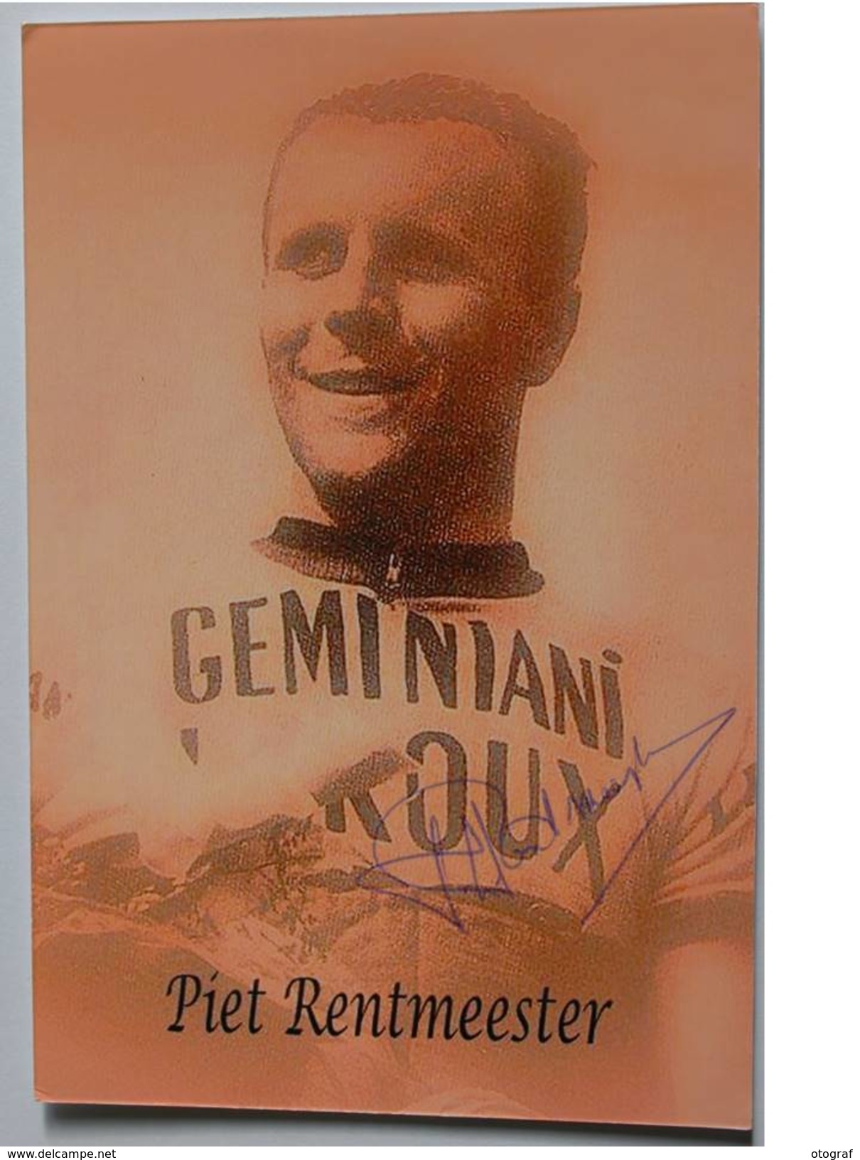 Cyclisme - Piet RENTMEESTER - Dédicace - Hand Signed - Autographe Authentique  - - Radsport