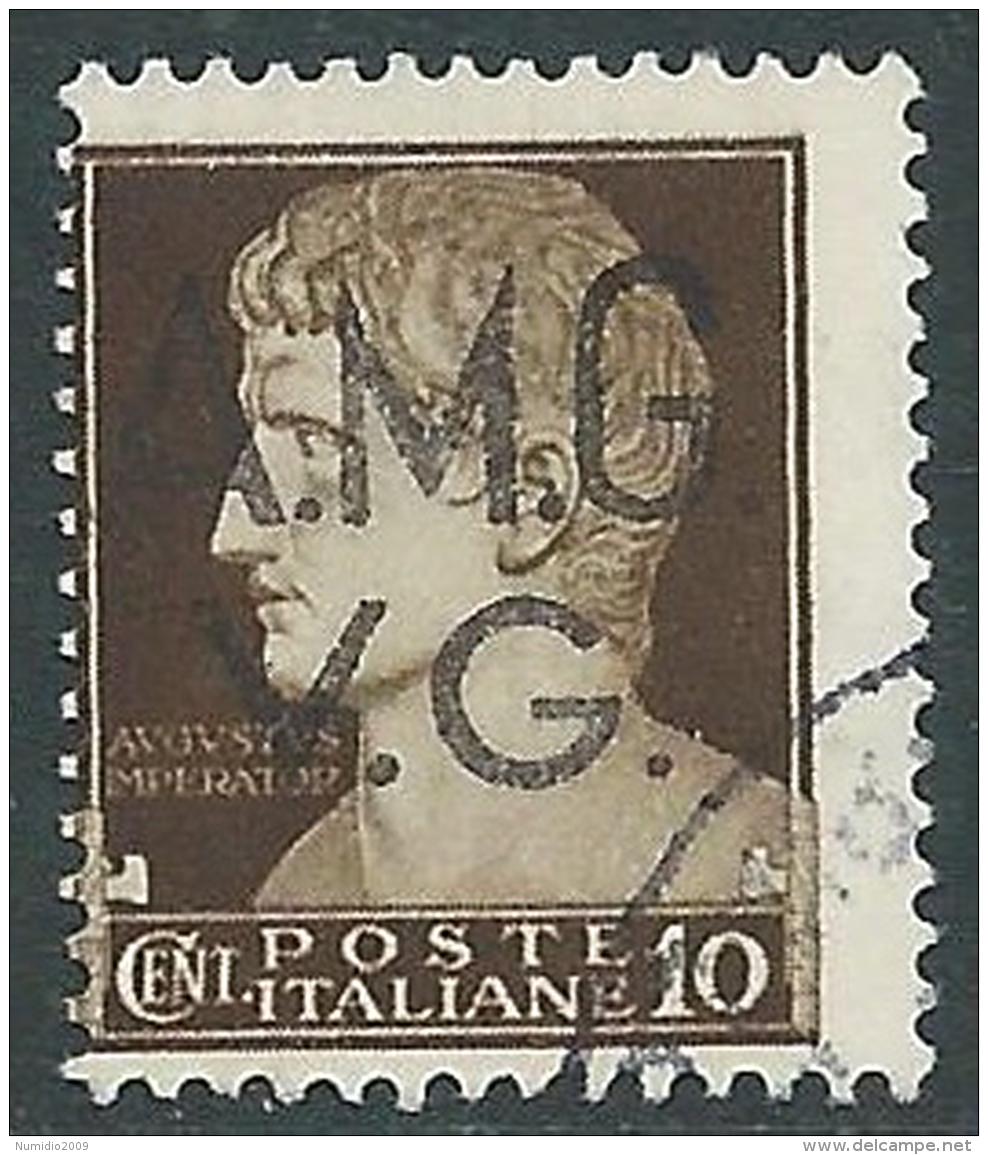 1945-47 TRIESTE AMG VG USATO IMPERIALE 10 CENT CORONA - L3 - Used