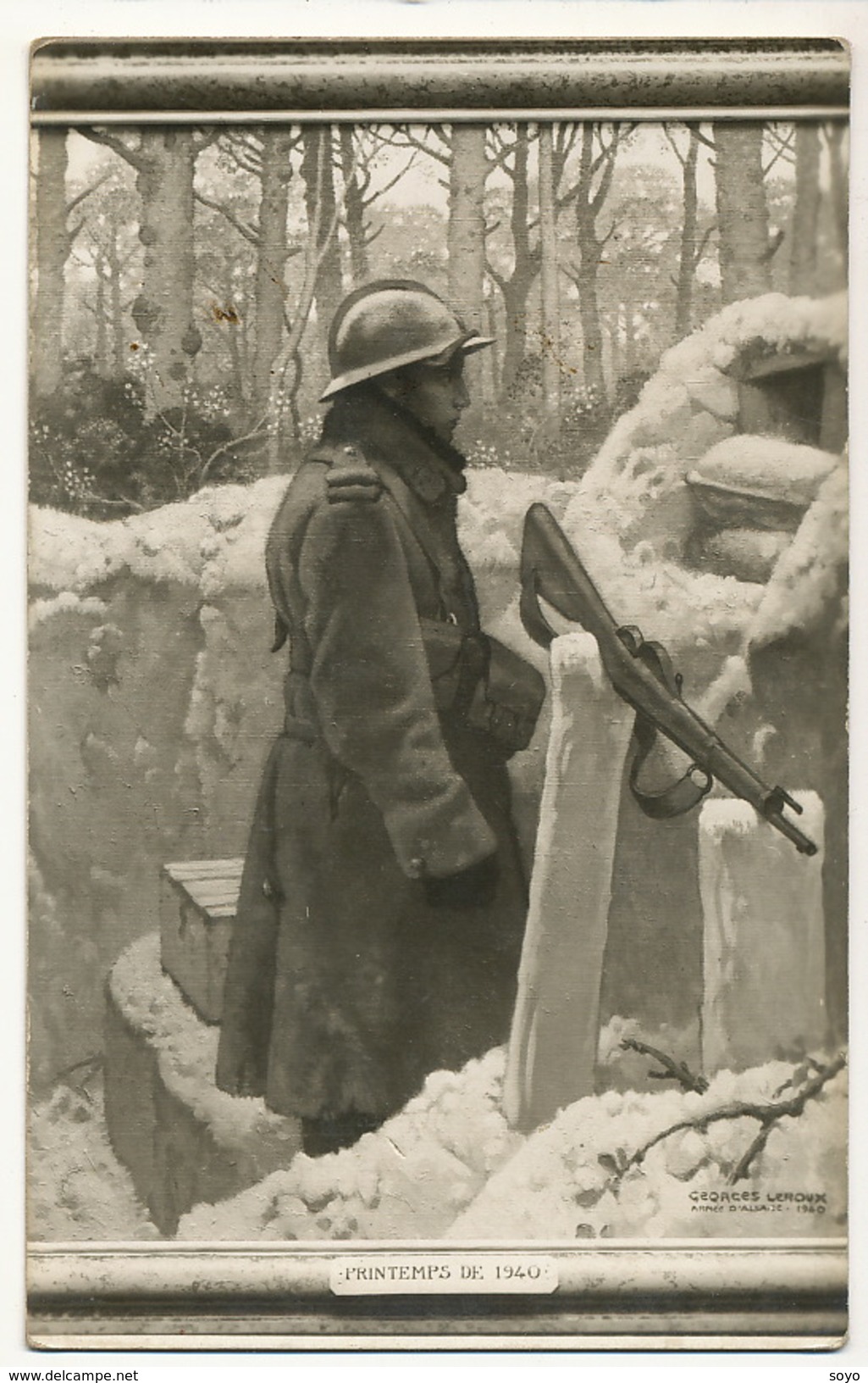 Printemps De 1940 Drole De Guerre Par Georges Leroux Mort à Meudon Neige Armée D' Alsace - Guerre 1939-45