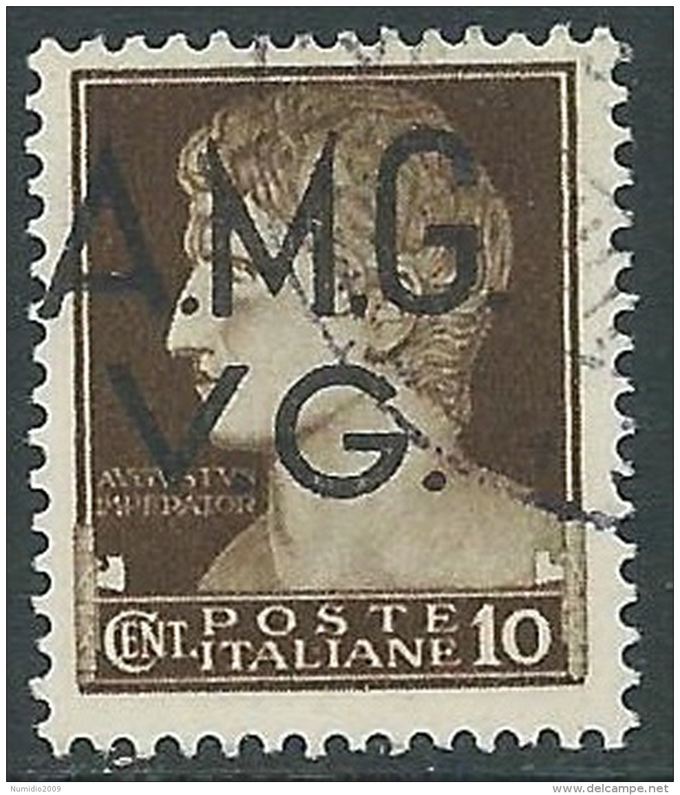 1945-47 TRIESTE AMG VG USATO IMPERIALE 10 CENT CORONA - L6 - Used