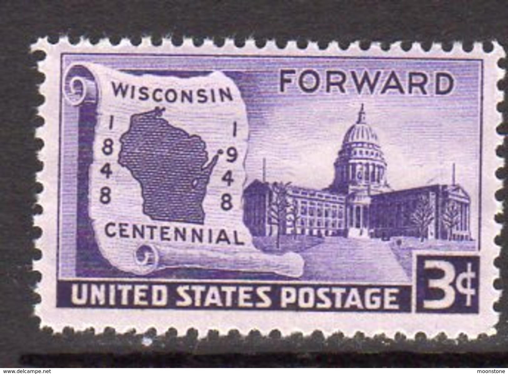 USA 1948 Wisconsin Centenary, MNH (SG 954) - Ongebruikt