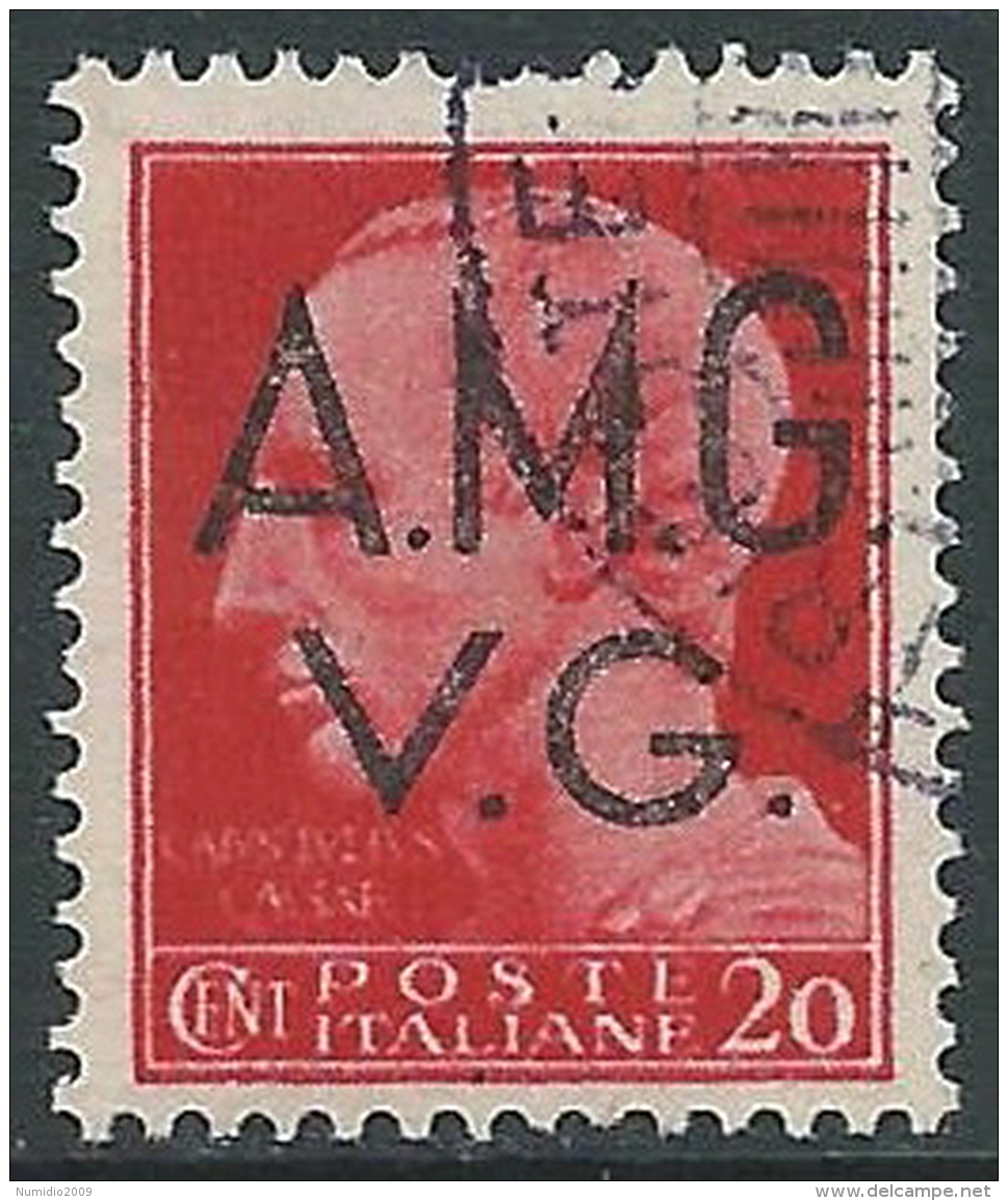 1945-47 TRIESTE AMG VG USATO IMPERIALE 20 CENT RUOTA - L3 - Gebraucht