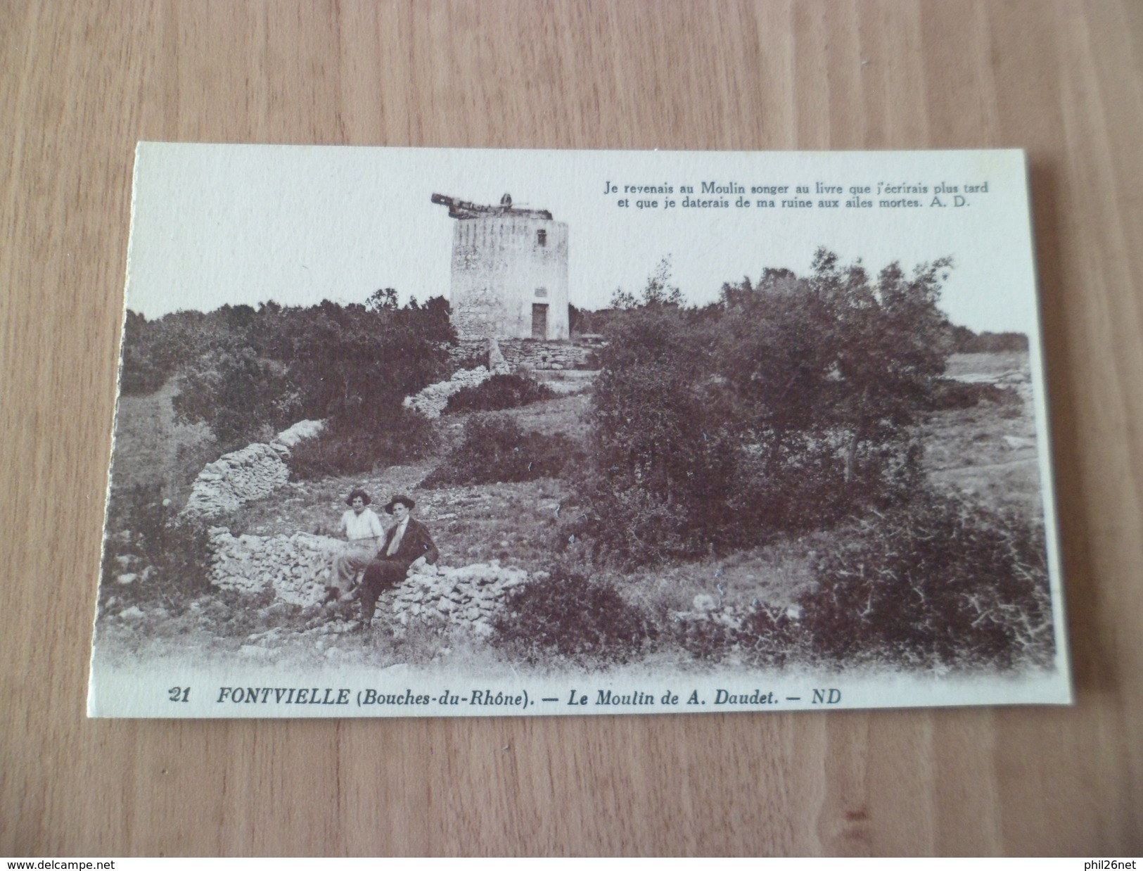 CPA Dos Divisé Lévy Et Neurdein  ND   N°21 Fontvielle  Le Moulin D'Alphonse DAUDET  Animée  Neuve TB - Fontvieille