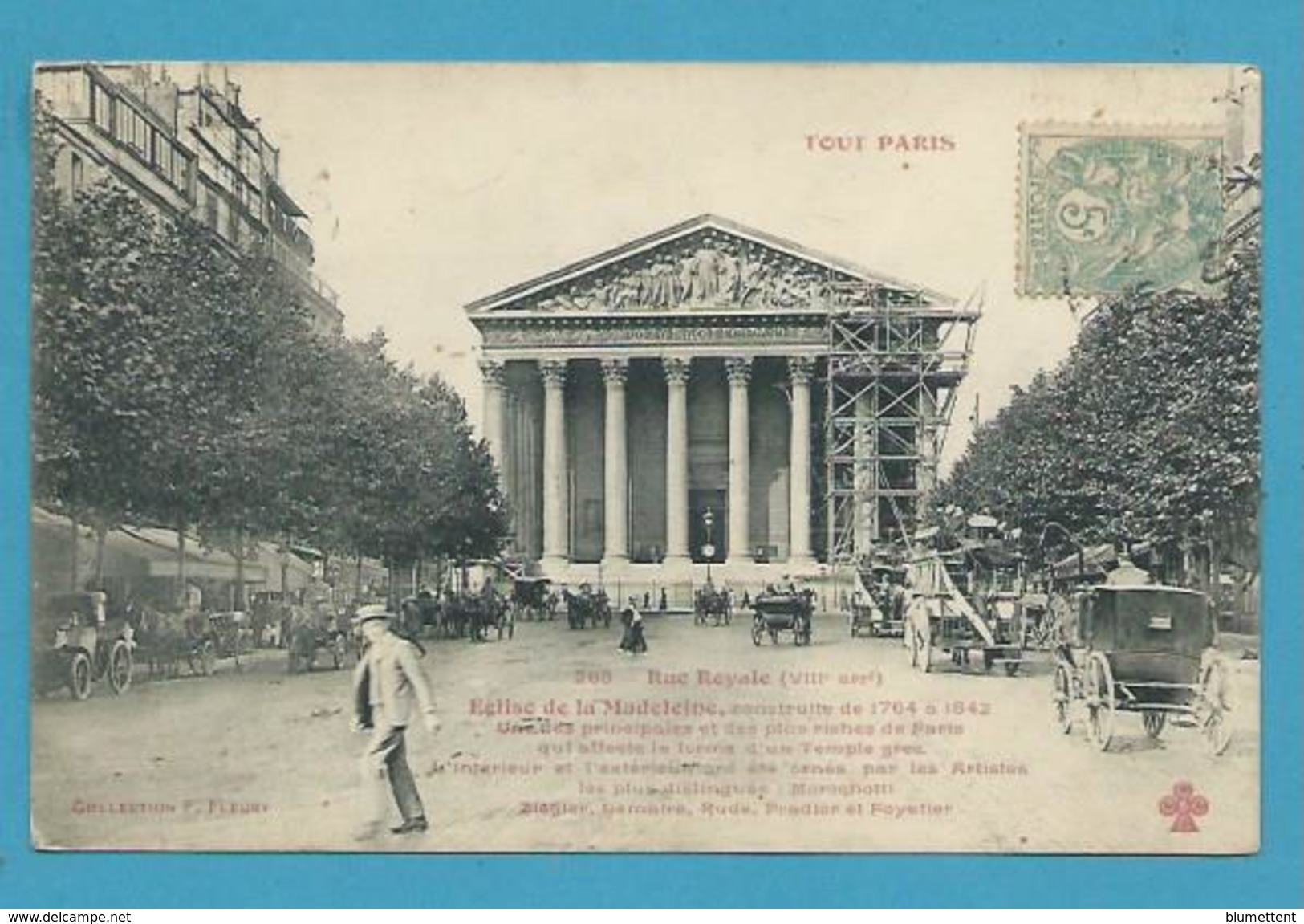 CPA TOUT PARIS 268 - Rue Royale Eglise De La Madeleine (VIIIème Arrt.) Edition FLEURY - Distrito: 18