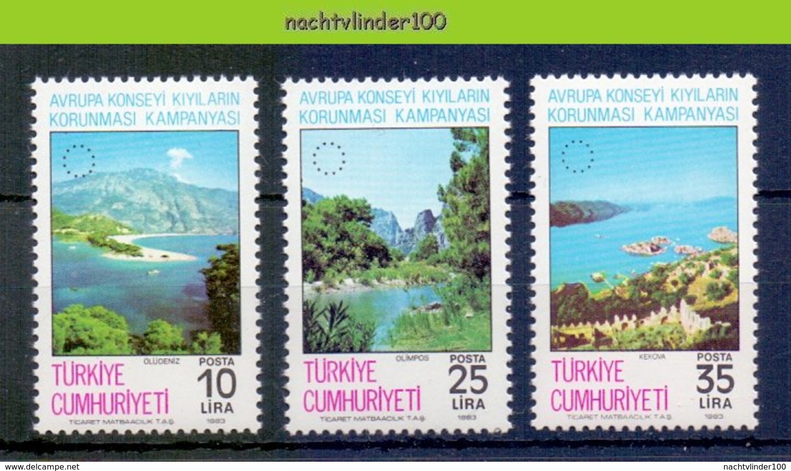 Mdl081 FLORA MILIEUBESCHERMING ENVIRONMENT PROTECTION MOUNTAINS UFER SCHUTZ TURKIJE TURKIYE 1983 PFMNH - Milieubescherming & Klimaat