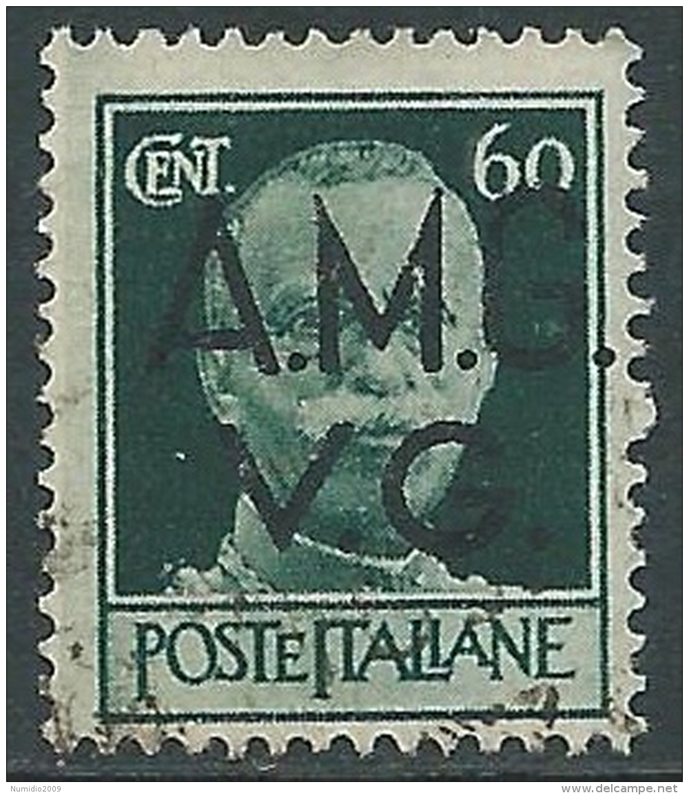 1945-47 TRIESTE AMG VG USATO IMPERIALE 60 CENT VERDE - L12 - Gebraucht