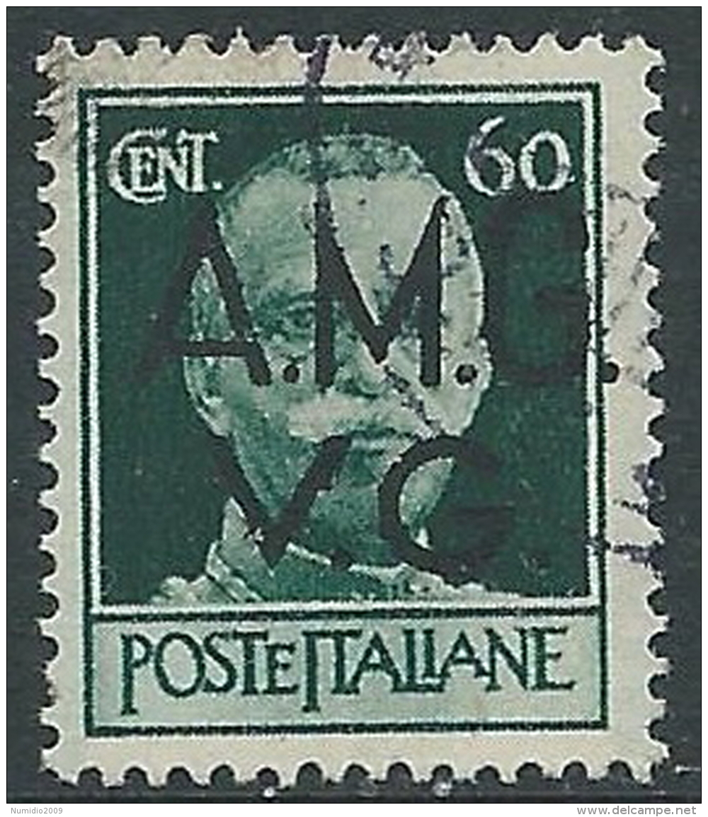 1945-47 TRIESTE AMG VG USATO IMPERIALE 60 CENT VERDE - L13 - Gebraucht