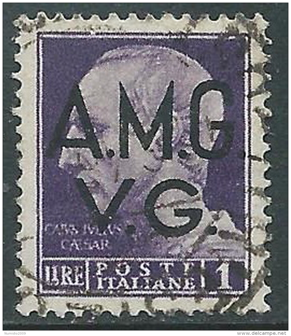 1945-47 TRIESTE AMG VG USATO IMPERIALE 1 LIRA - L25 - Gebraucht