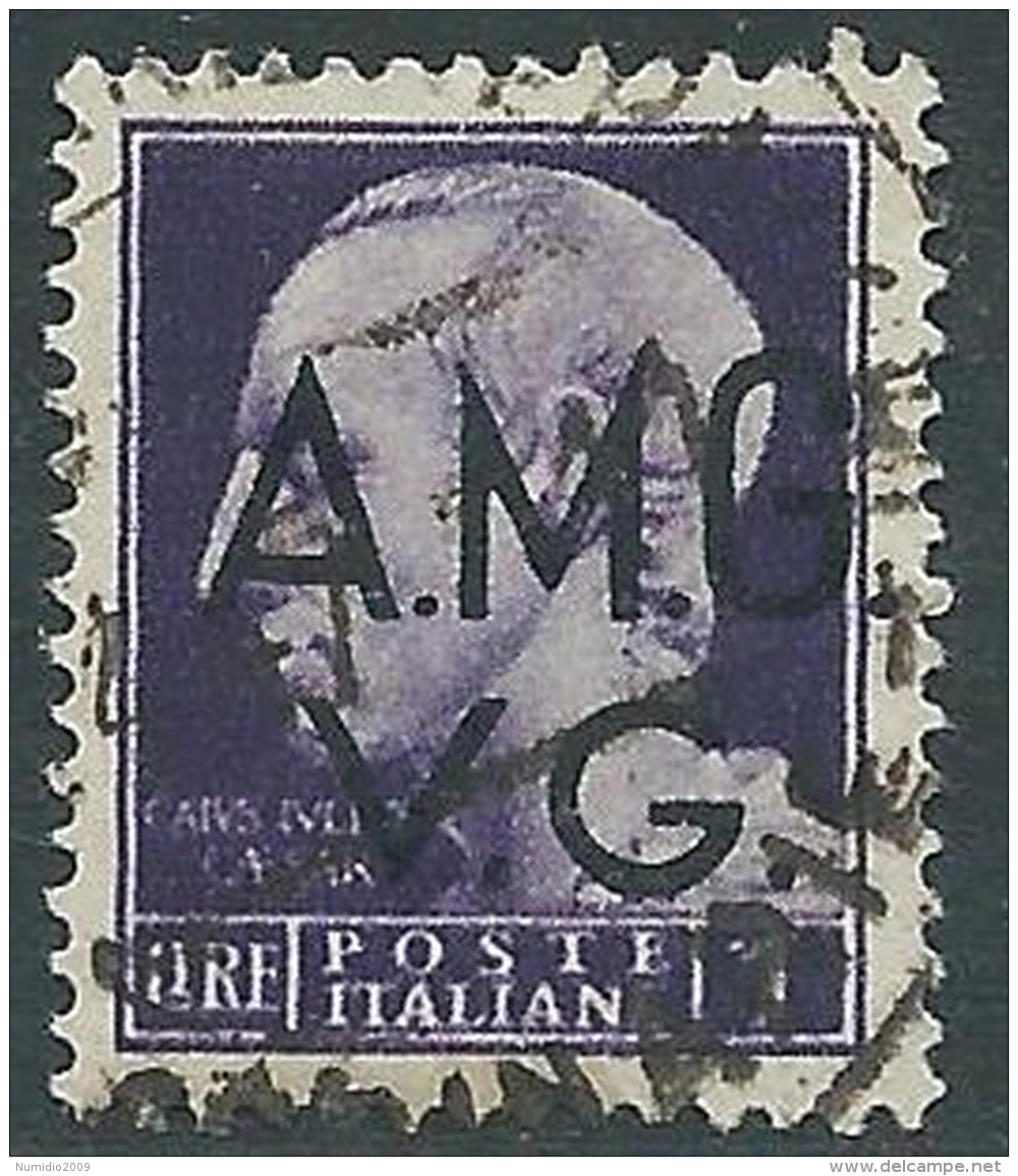 1945-47 TRIESTE AMG VG USATO IMPERIALE 1 LIRA - L27 - Used