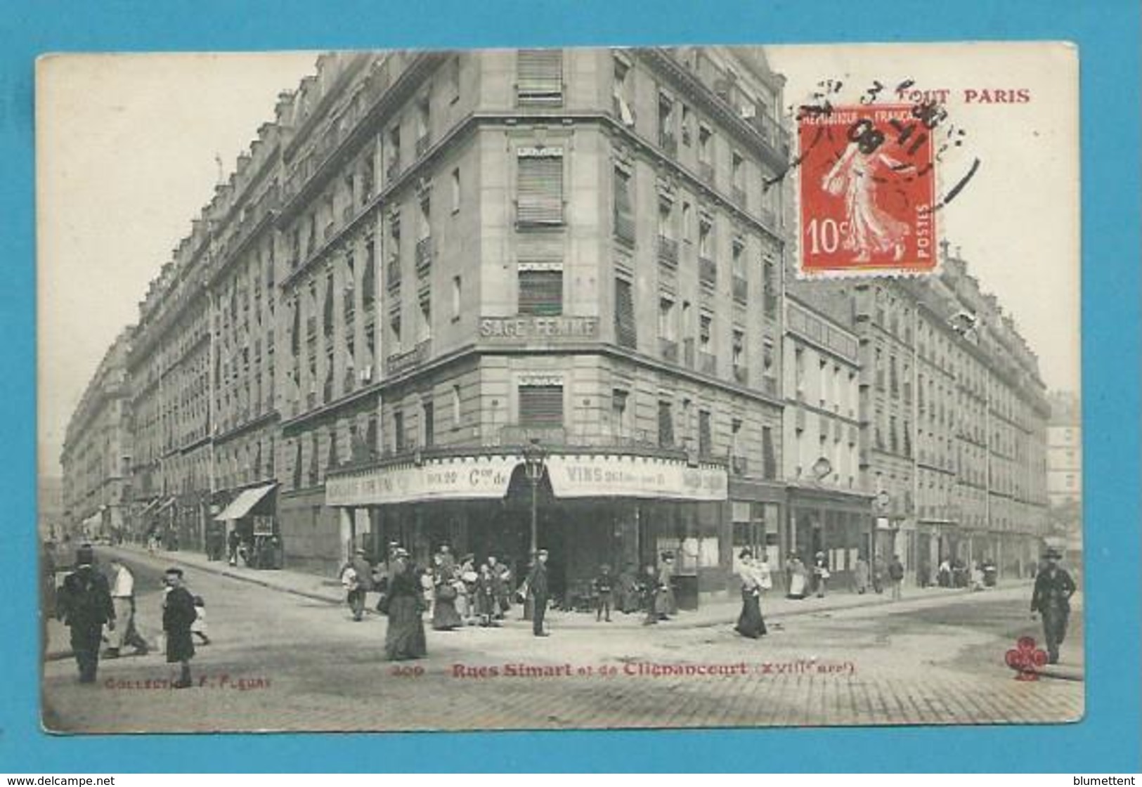 CPA TOUT PARIS 309 - Rues Simart Et De Clignancourt (XVIIIème Arrt.) Edition FLEURY - Paris (18)