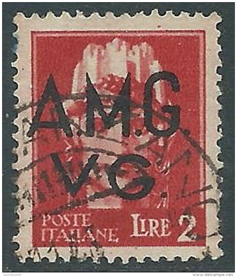 1945-47 TRIESTE AMG VG USATO IMPERIALE 2 LIRE - L11 - Used