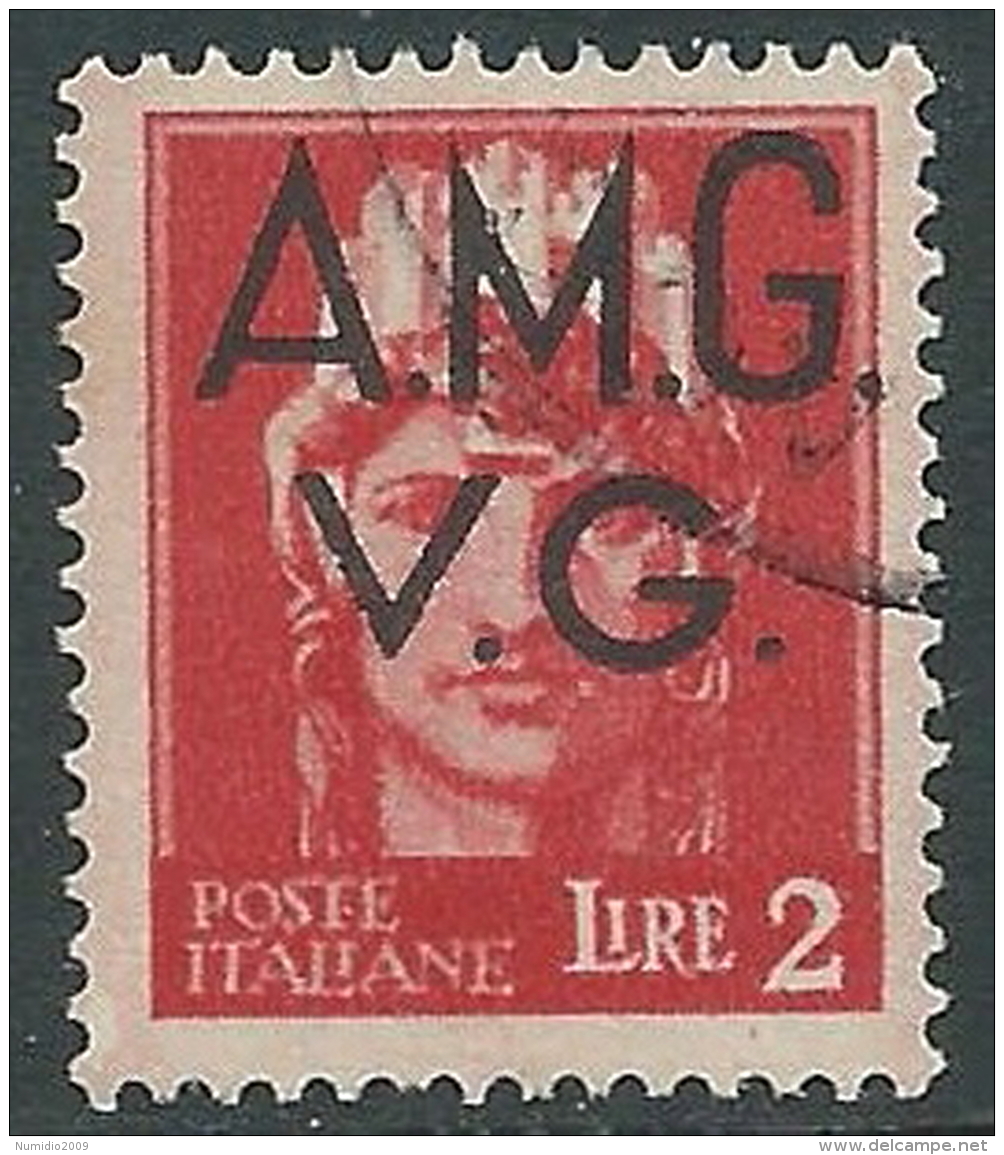 1945-47 TRIESTE AMG VG USATO IMPERIALE 2 LIRE - L18 - Gebraucht