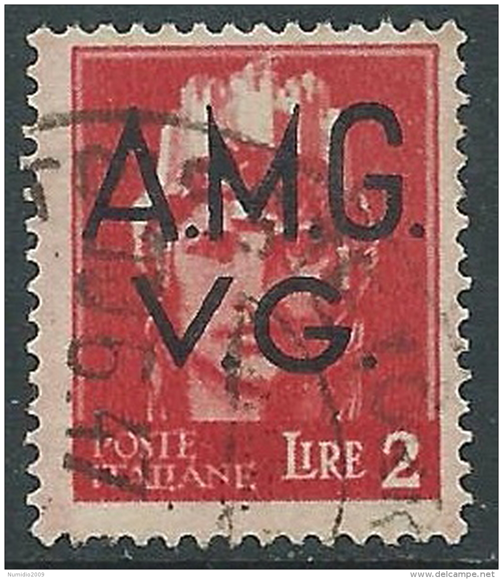 1945-47 TRIESTE AMG VG USATO IMPERIALE 2 LIRE - L19 - Gebraucht