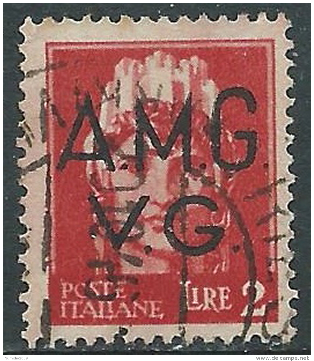 1945-47 TRIESTE AMG VG USATO IMPERIALE 2 LIRE - L20 - Used