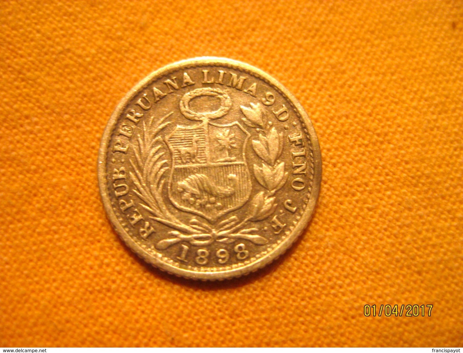 Perou: 1/2 Dinero 1898 (silver) - Pérou