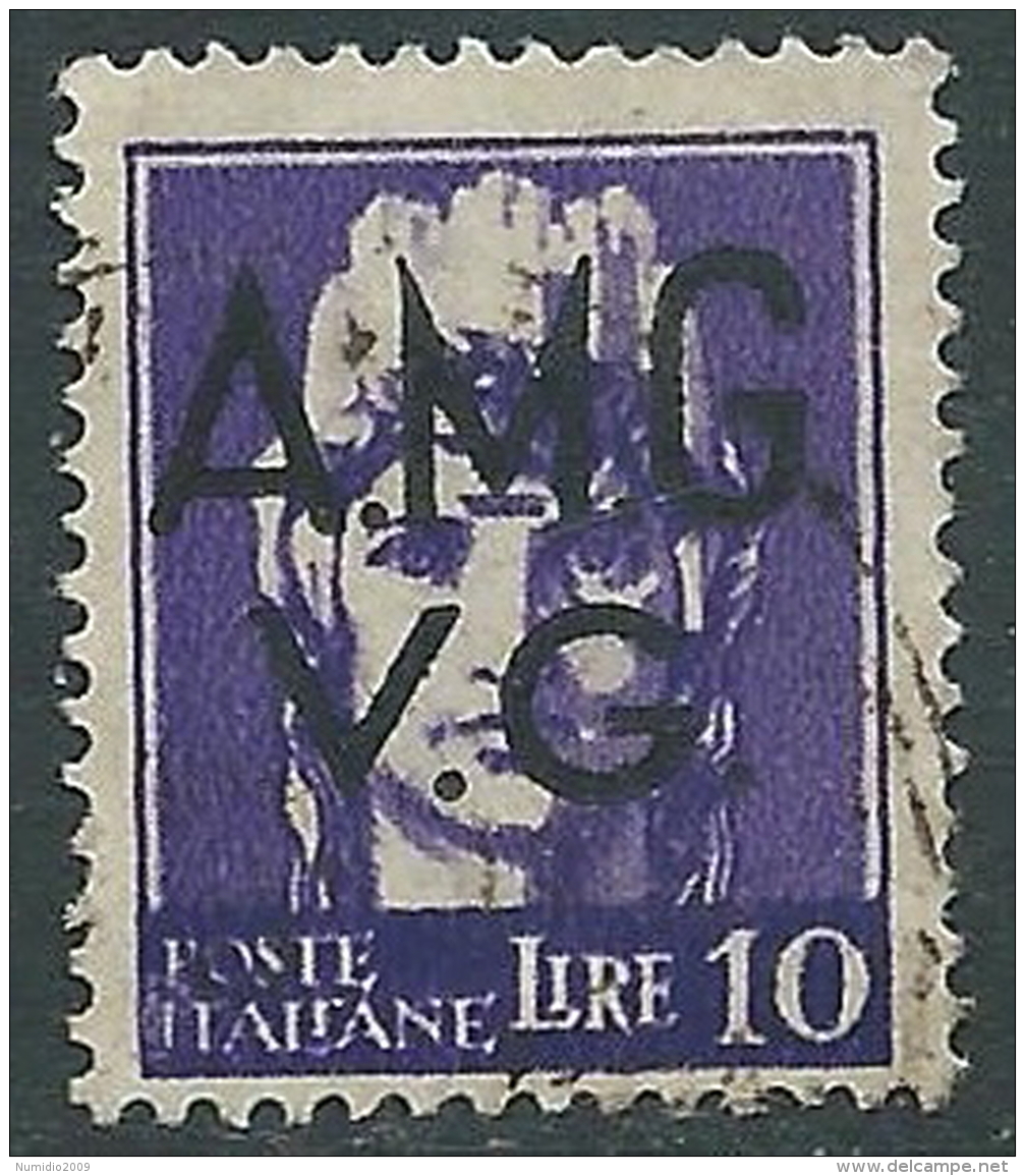 1945-47 TRIESTE AMG VG USATO IMPERIALE 10 LIRE - L10 - Used