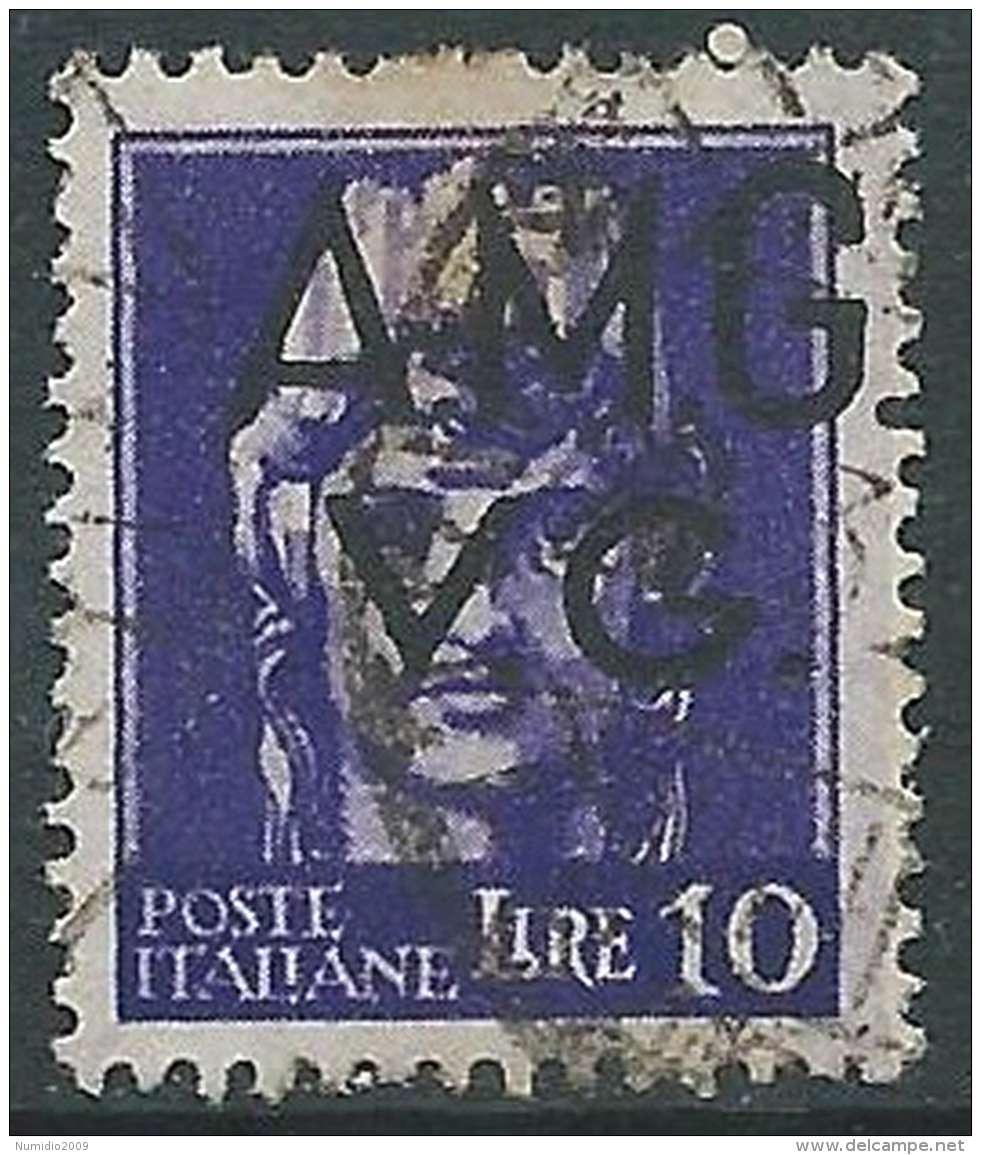 1945-47 TRIESTE AMG VG USATO IMPERIALE 10 LIRE - L11 - Usati